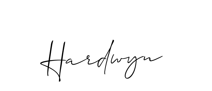 Hardwyn stylish signature style. Best Handwritten Sign (Allison_Script) for my name. Handwritten Signature Collection Ideas for my name Hardwyn. Hardwyn signature style 2 images and pictures png