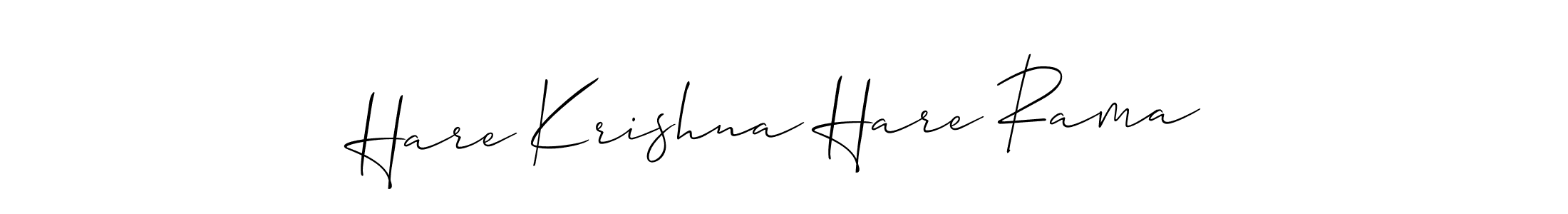 Allison_Script is a professional signature style that is perfect for those who want to add a touch of class to their signature. It is also a great choice for those who want to make their signature more unique. Get Hare Krishna Hare Rama name to fancy signature for free. Hare Krishna Hare Rama signature style 2 images and pictures png