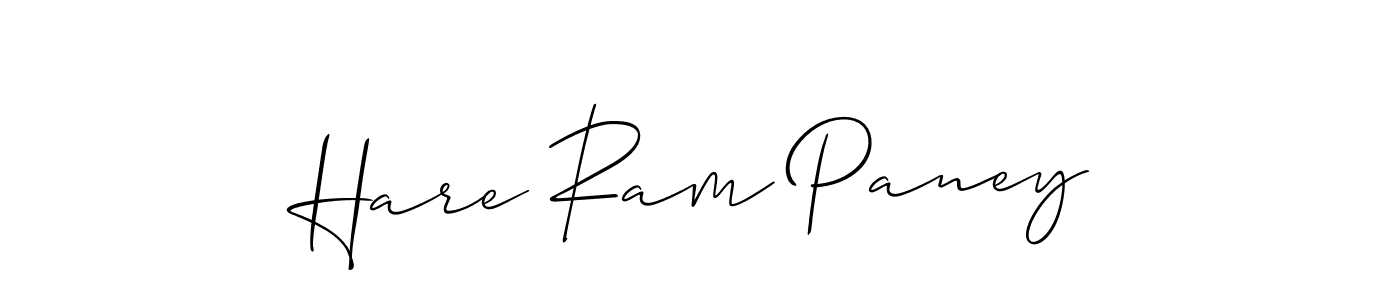 Make a beautiful signature design for name Hare Ram Paney. With this signature (Allison_Script) style, you can create a handwritten signature for free. Hare Ram Paney signature style 2 images and pictures png