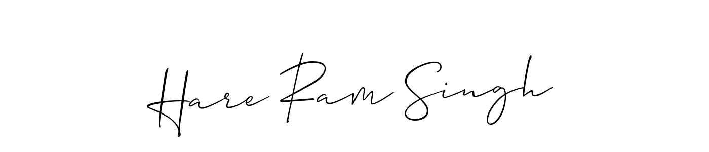 How to make Hare Ram Singh name signature. Use Allison_Script style for creating short signs online. This is the latest handwritten sign. Hare Ram Singh signature style 2 images and pictures png