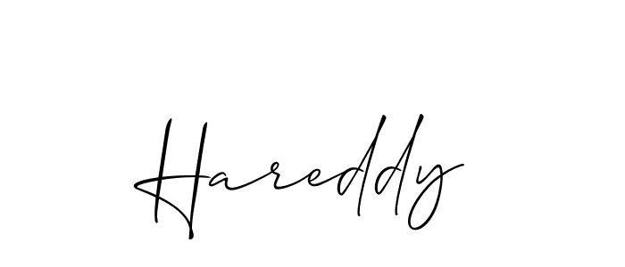 Make a beautiful signature design for name Hareddy. With this signature (Allison_Script) style, you can create a handwritten signature for free. Hareddy signature style 2 images and pictures png