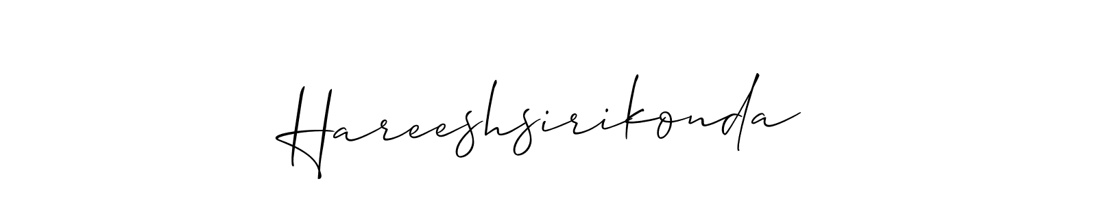 You should practise on your own different ways (Allison_Script) to write your name (Hareeshsirikonda) in signature. don't let someone else do it for you. Hareeshsirikonda signature style 2 images and pictures png