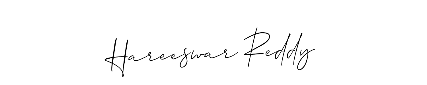 Allison_Script is a professional signature style that is perfect for those who want to add a touch of class to their signature. It is also a great choice for those who want to make their signature more unique. Get Hareeswar Reddy name to fancy signature for free. Hareeswar Reddy signature style 2 images and pictures png