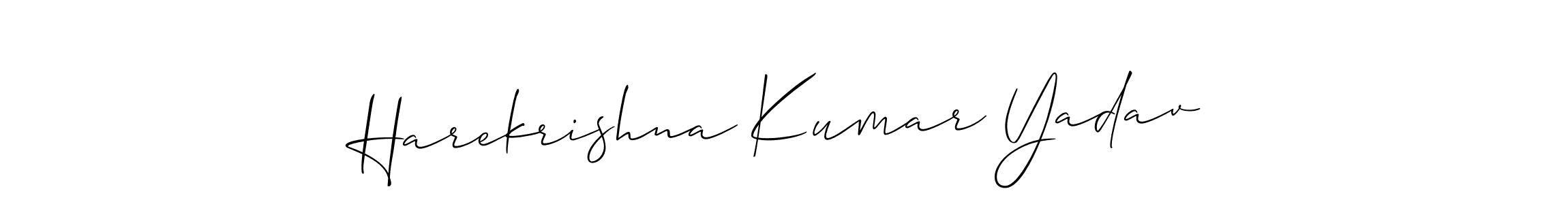 How to Draw Harekrishna Kumar Yadav signature style? Allison_Script is a latest design signature styles for name Harekrishna Kumar Yadav. Harekrishna Kumar Yadav signature style 2 images and pictures png