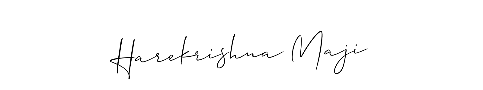 Design your own signature with our free online signature maker. With this signature software, you can create a handwritten (Allison_Script) signature for name Harekrishna Maji. Harekrishna Maji signature style 2 images and pictures png