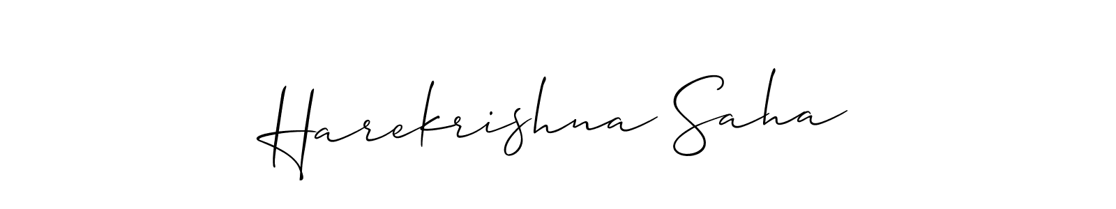 How to Draw Harekrishna Saha signature style? Allison_Script is a latest design signature styles for name Harekrishna Saha. Harekrishna Saha signature style 2 images and pictures png
