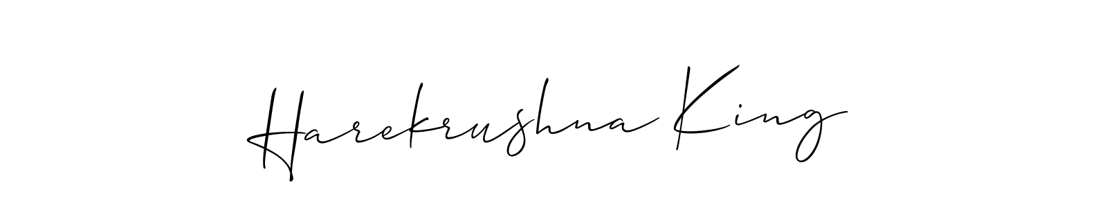 It looks lik you need a new signature style for name Harekrushna King. Design unique handwritten (Allison_Script) signature with our free signature maker in just a few clicks. Harekrushna King signature style 2 images and pictures png