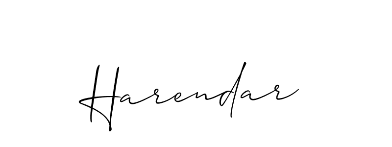 How to Draw Harendar signature style? Allison_Script is a latest design signature styles for name Harendar. Harendar signature style 2 images and pictures png