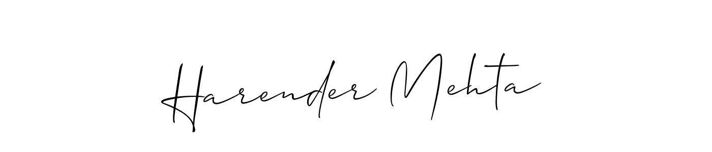 The best way (Allison_Script) to make a short signature is to pick only two or three words in your name. The name Harender Mehta include a total of six letters. For converting this name. Harender Mehta signature style 2 images and pictures png