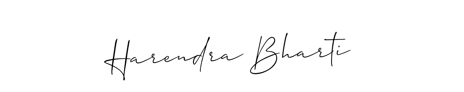 Harendra Bharti stylish signature style. Best Handwritten Sign (Allison_Script) for my name. Handwritten Signature Collection Ideas for my name Harendra Bharti. Harendra Bharti signature style 2 images and pictures png