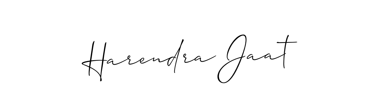 Also we have Harendra Jaat name is the best signature style. Create professional handwritten signature collection using Allison_Script autograph style. Harendra Jaat signature style 2 images and pictures png