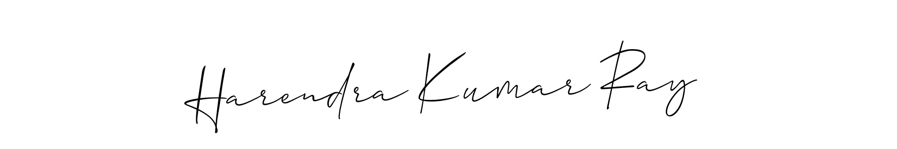 How to make Harendra Kumar Ray name signature. Use Allison_Script style for creating short signs online. This is the latest handwritten sign. Harendra Kumar Ray signature style 2 images and pictures png