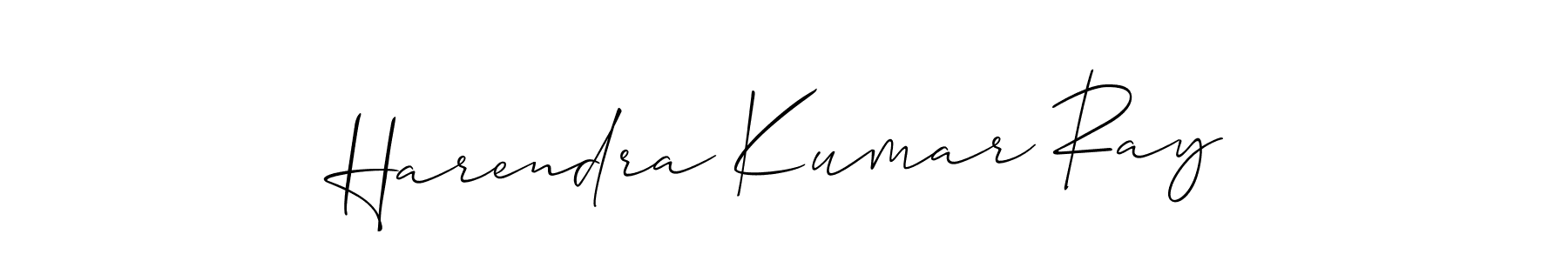 How to make Harendra Kumar Ray name signature. Use Allison_Script style for creating short signs online. This is the latest handwritten sign. Harendra Kumar Ray signature style 2 images and pictures png