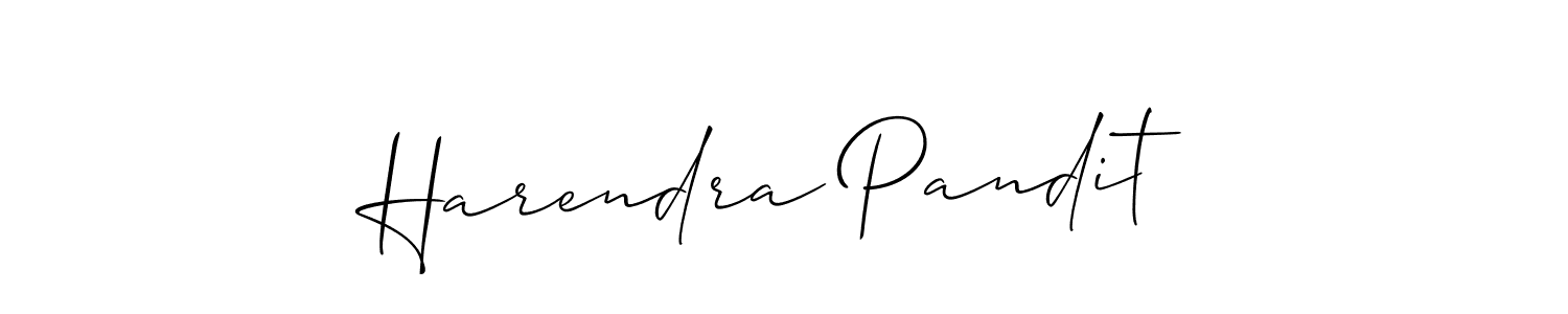 if you are searching for the best signature style for your name Harendra Pandit. so please give up your signature search. here we have designed multiple signature styles  using Allison_Script. Harendra Pandit signature style 2 images and pictures png