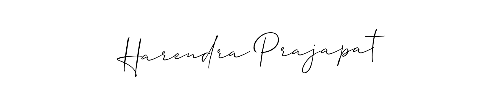 It looks lik you need a new signature style for name Harendra Prajapat. Design unique handwritten (Allison_Script) signature with our free signature maker in just a few clicks. Harendra Prajapat signature style 2 images and pictures png