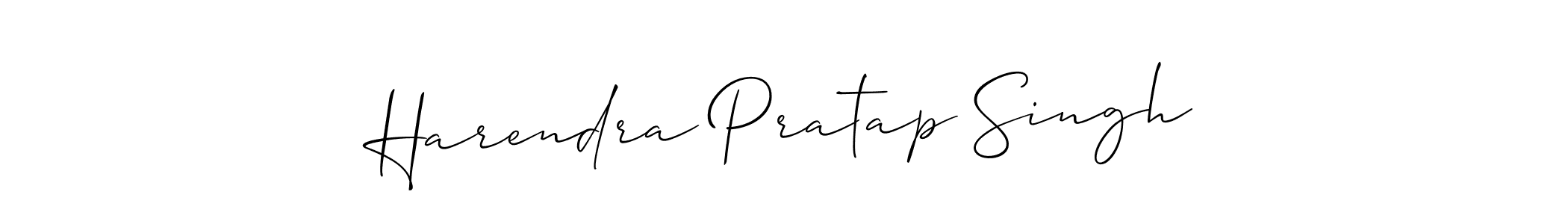 Make a beautiful signature design for name Harendra Pratap Singh. With this signature (Allison_Script) style, you can create a handwritten signature for free. Harendra Pratap Singh signature style 2 images and pictures png