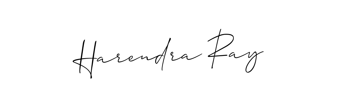 The best way (Allison_Script) to make a short signature is to pick only two or three words in your name. The name Harendra Ray include a total of six letters. For converting this name. Harendra Ray signature style 2 images and pictures png