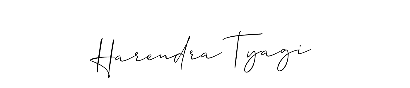 Design your own signature with our free online signature maker. With this signature software, you can create a handwritten (Allison_Script) signature for name Harendra Tyagi. Harendra Tyagi signature style 2 images and pictures png