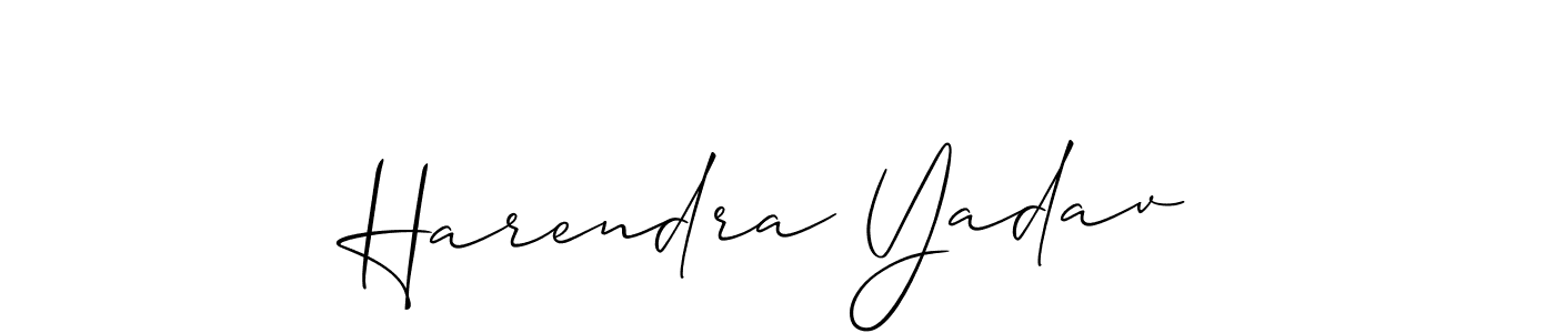 Similarly Allison_Script is the best handwritten signature design. Signature creator online .You can use it as an online autograph creator for name Harendra Yadav. Harendra Yadav signature style 2 images and pictures png