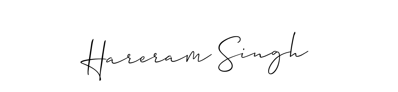 How to make Hareram Singh signature? Allison_Script is a professional autograph style. Create handwritten signature for Hareram Singh name. Hareram Singh signature style 2 images and pictures png