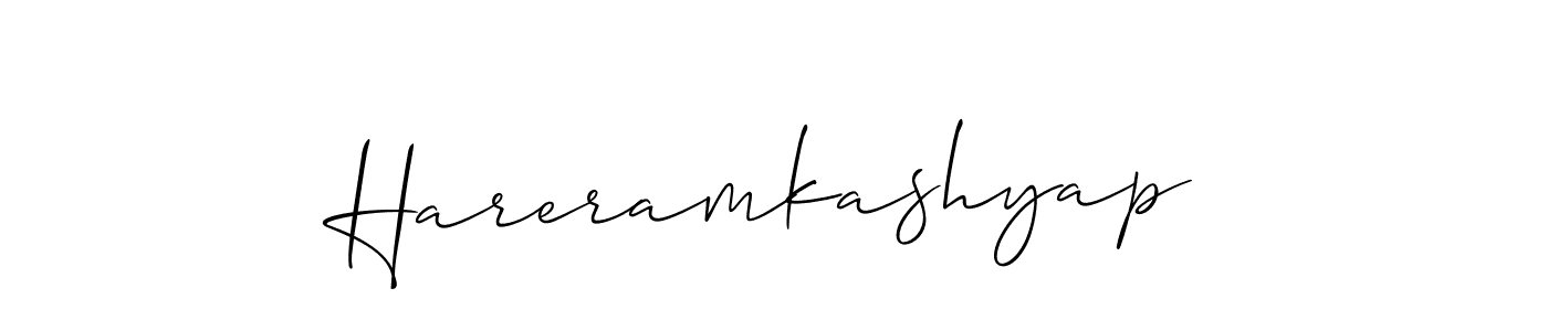 How to make Hareramkashyap name signature. Use Allison_Script style for creating short signs online. This is the latest handwritten sign. Hareramkashyap signature style 2 images and pictures png