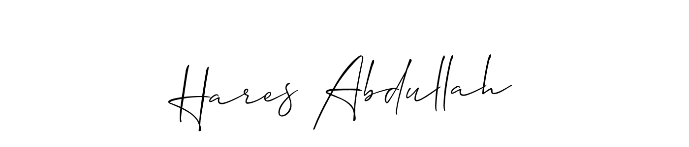 You should practise on your own different ways (Allison_Script) to write your name (Hares Abdullah) in signature. don't let someone else do it for you. Hares Abdullah signature style 2 images and pictures png