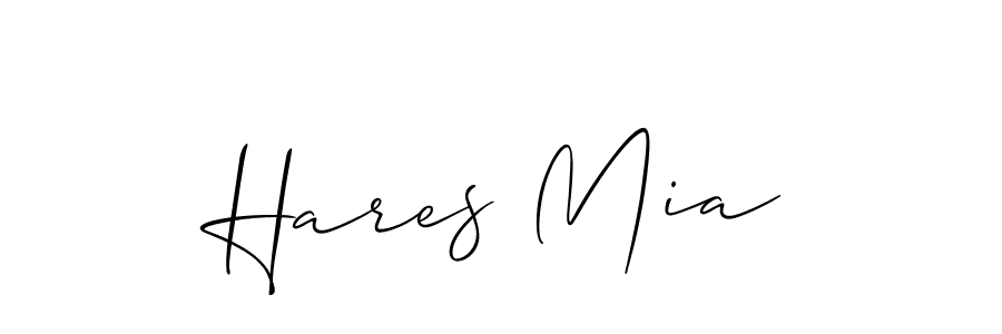 It looks lik you need a new signature style for name Hares Mia. Design unique handwritten (Allison_Script) signature with our free signature maker in just a few clicks. Hares Mia signature style 2 images and pictures png