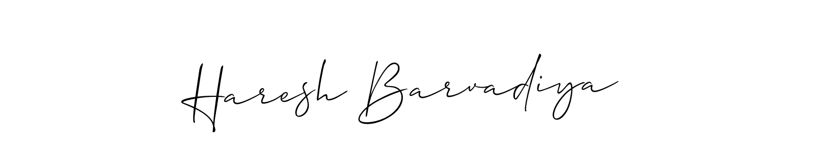 Also we have Haresh Barvadiya name is the best signature style. Create professional handwritten signature collection using Allison_Script autograph style. Haresh Barvadiya signature style 2 images and pictures png