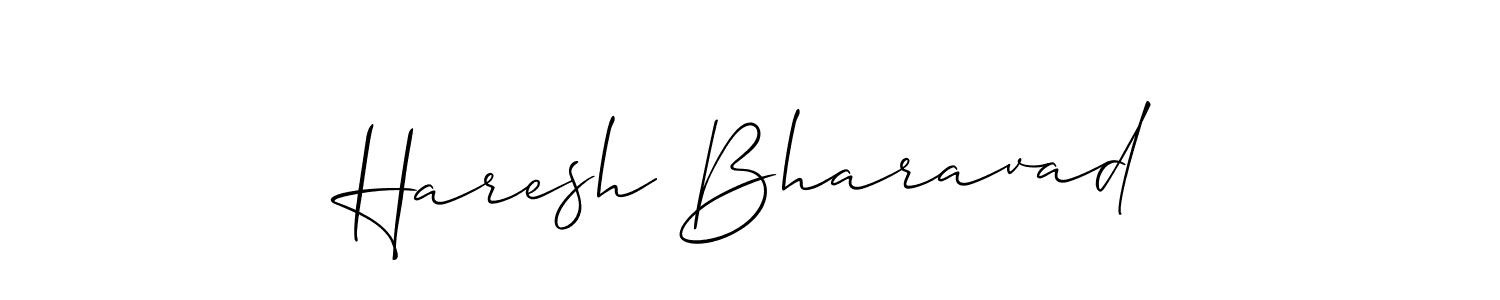 How to make Haresh Bharavad name signature. Use Allison_Script style for creating short signs online. This is the latest handwritten sign. Haresh Bharavad signature style 2 images and pictures png