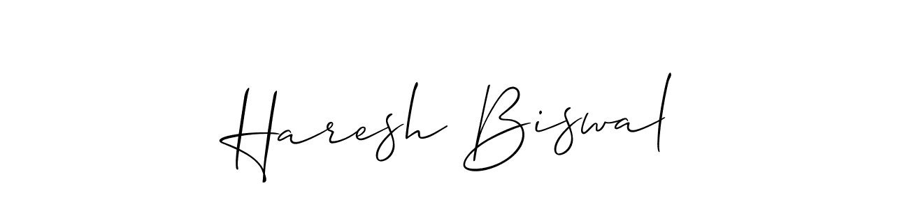How to make Haresh Biswal signature? Allison_Script is a professional autograph style. Create handwritten signature for Haresh Biswal name. Haresh Biswal signature style 2 images and pictures png