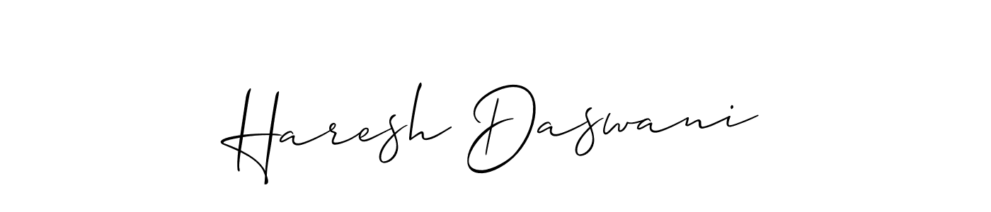It looks lik you need a new signature style for name Haresh Daswani. Design unique handwritten (Allison_Script) signature with our free signature maker in just a few clicks. Haresh Daswani signature style 2 images and pictures png