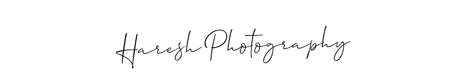 Create a beautiful signature design for name Haresh Photography. With this signature (Allison_Script) fonts, you can make a handwritten signature for free. Haresh Photography signature style 2 images and pictures png