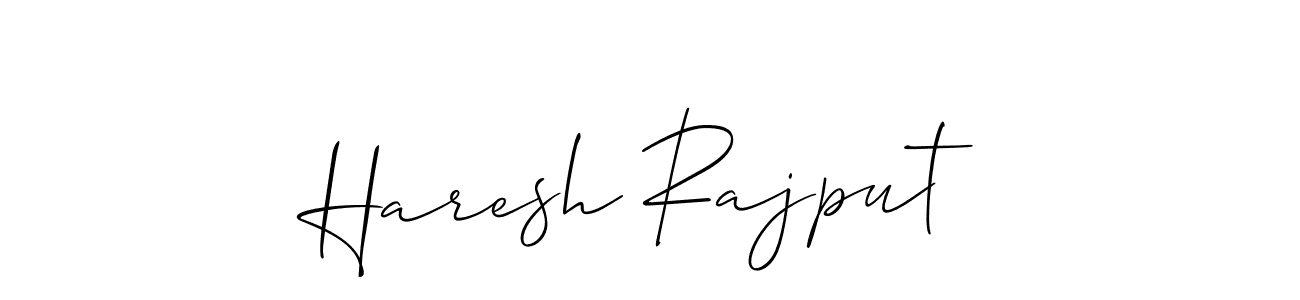 Create a beautiful signature design for name Haresh Rajput. With this signature (Allison_Script) fonts, you can make a handwritten signature for free. Haresh Rajput signature style 2 images and pictures png