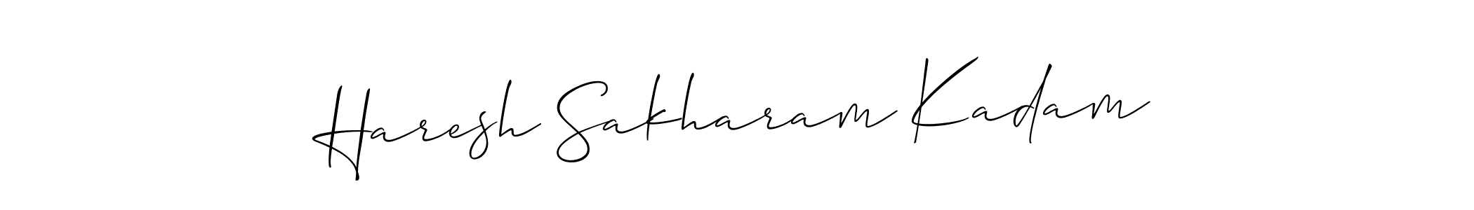 if you are searching for the best signature style for your name Haresh Sakharam Kadam. so please give up your signature search. here we have designed multiple signature styles  using Allison_Script. Haresh Sakharam Kadam signature style 2 images and pictures png