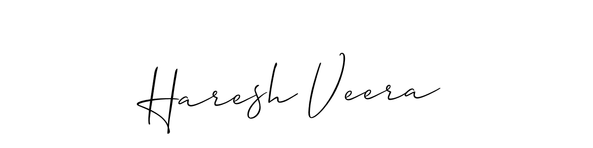How to make Haresh Veera signature? Allison_Script is a professional autograph style. Create handwritten signature for Haresh Veera name. Haresh Veera signature style 2 images and pictures png