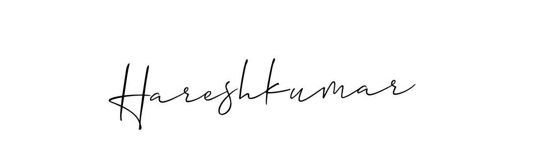 Design your own signature with our free online signature maker. With this signature software, you can create a handwritten (Allison_Script) signature for name Hareshkumar. Hareshkumar signature style 2 images and pictures png