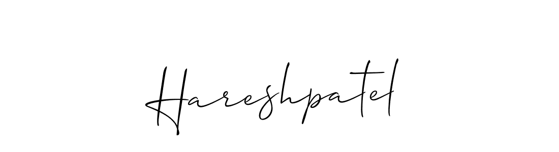 Make a beautiful signature design for name Hareshpatel. With this signature (Allison_Script) style, you can create a handwritten signature for free. Hareshpatel signature style 2 images and pictures png