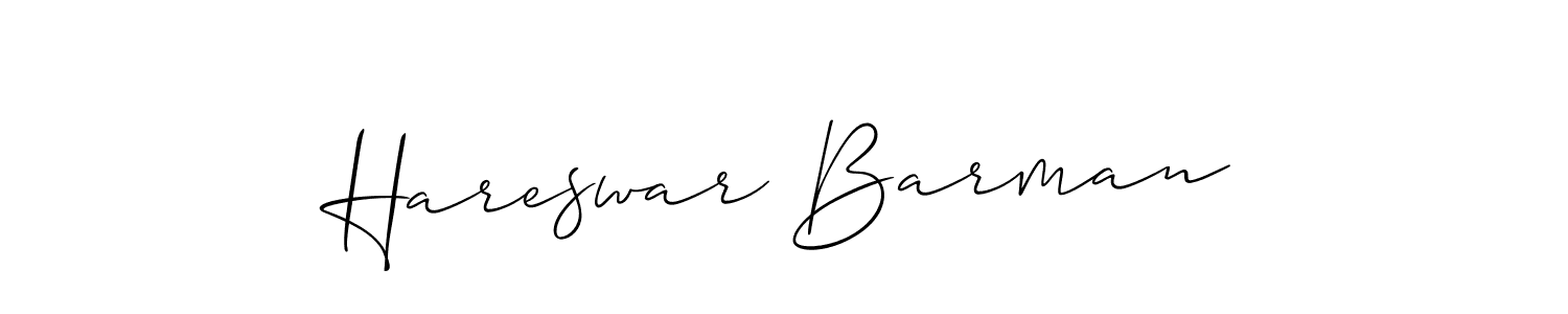 Design your own signature with our free online signature maker. With this signature software, you can create a handwritten (Allison_Script) signature for name Hareswar Barman. Hareswar Barman signature style 2 images and pictures png