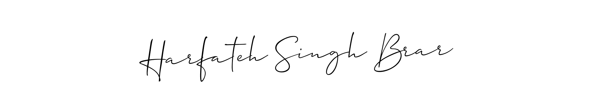 Harfateh Singh Brar stylish signature style. Best Handwritten Sign (Allison_Script) for my name. Handwritten Signature Collection Ideas for my name Harfateh Singh Brar. Harfateh Singh Brar signature style 2 images and pictures png