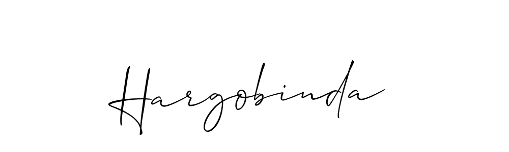 It looks lik you need a new signature style for name Hargobinda. Design unique handwritten (Allison_Script) signature with our free signature maker in just a few clicks. Hargobinda signature style 2 images and pictures png