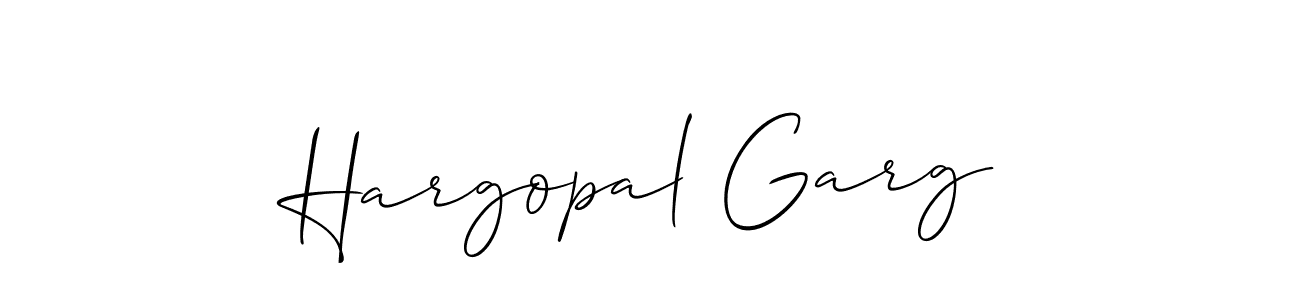 Design your own signature with our free online signature maker. With this signature software, you can create a handwritten (Allison_Script) signature for name Hargopal Garg. Hargopal Garg signature style 2 images and pictures png