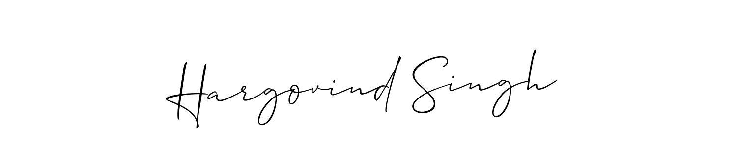 Use a signature maker to create a handwritten signature online. With this signature software, you can design (Allison_Script) your own signature for name Hargovind Singh. Hargovind Singh signature style 2 images and pictures png