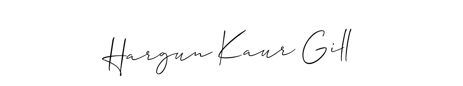 How to Draw Hargun Kaur Gill signature style? Allison_Script is a latest design signature styles for name Hargun Kaur Gill. Hargun Kaur Gill signature style 2 images and pictures png