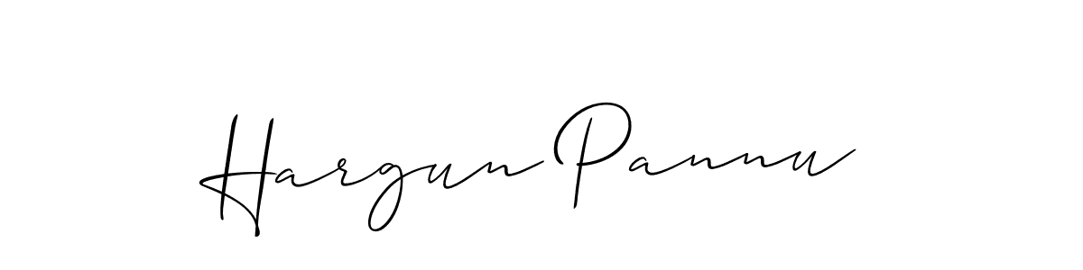 Use a signature maker to create a handwritten signature online. With this signature software, you can design (Allison_Script) your own signature for name Hargun Pannu. Hargun Pannu signature style 2 images and pictures png