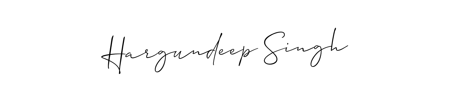 if you are searching for the best signature style for your name Hargundeep Singh. so please give up your signature search. here we have designed multiple signature styles  using Allison_Script. Hargundeep Singh signature style 2 images and pictures png