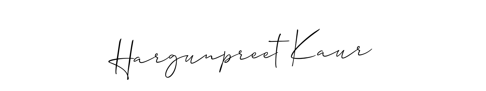 if you are searching for the best signature style for your name Hargunpreet Kaur. so please give up your signature search. here we have designed multiple signature styles  using Allison_Script. Hargunpreet Kaur signature style 2 images and pictures png