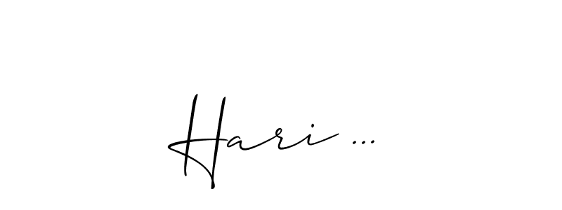 Make a beautiful signature design for name Hari .... With this signature (Allison_Script) style, you can create a handwritten signature for free. Hari ... signature style 2 images and pictures png