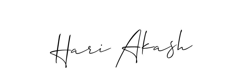 How to make Hari Akash name signature. Use Allison_Script style for creating short signs online. This is the latest handwritten sign. Hari Akash signature style 2 images and pictures png