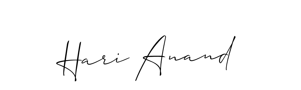 How to make Hari Anand name signature. Use Allison_Script style for creating short signs online. This is the latest handwritten sign. Hari Anand signature style 2 images and pictures png
