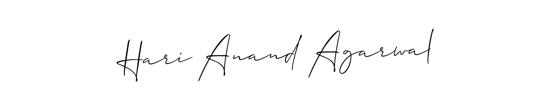 It looks lik you need a new signature style for name Hari Anand Agarwal. Design unique handwritten (Allison_Script) signature with our free signature maker in just a few clicks. Hari Anand Agarwal signature style 2 images and pictures png